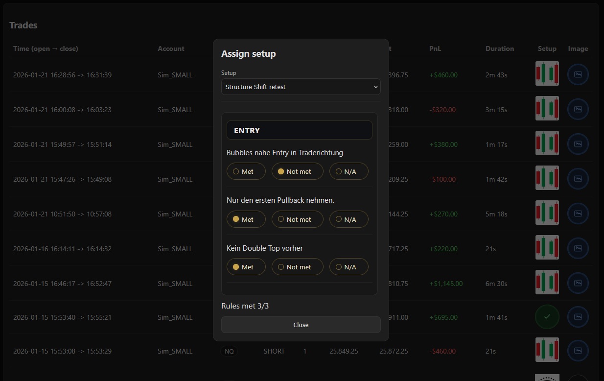 Playbook rule check with entry and exit criteria